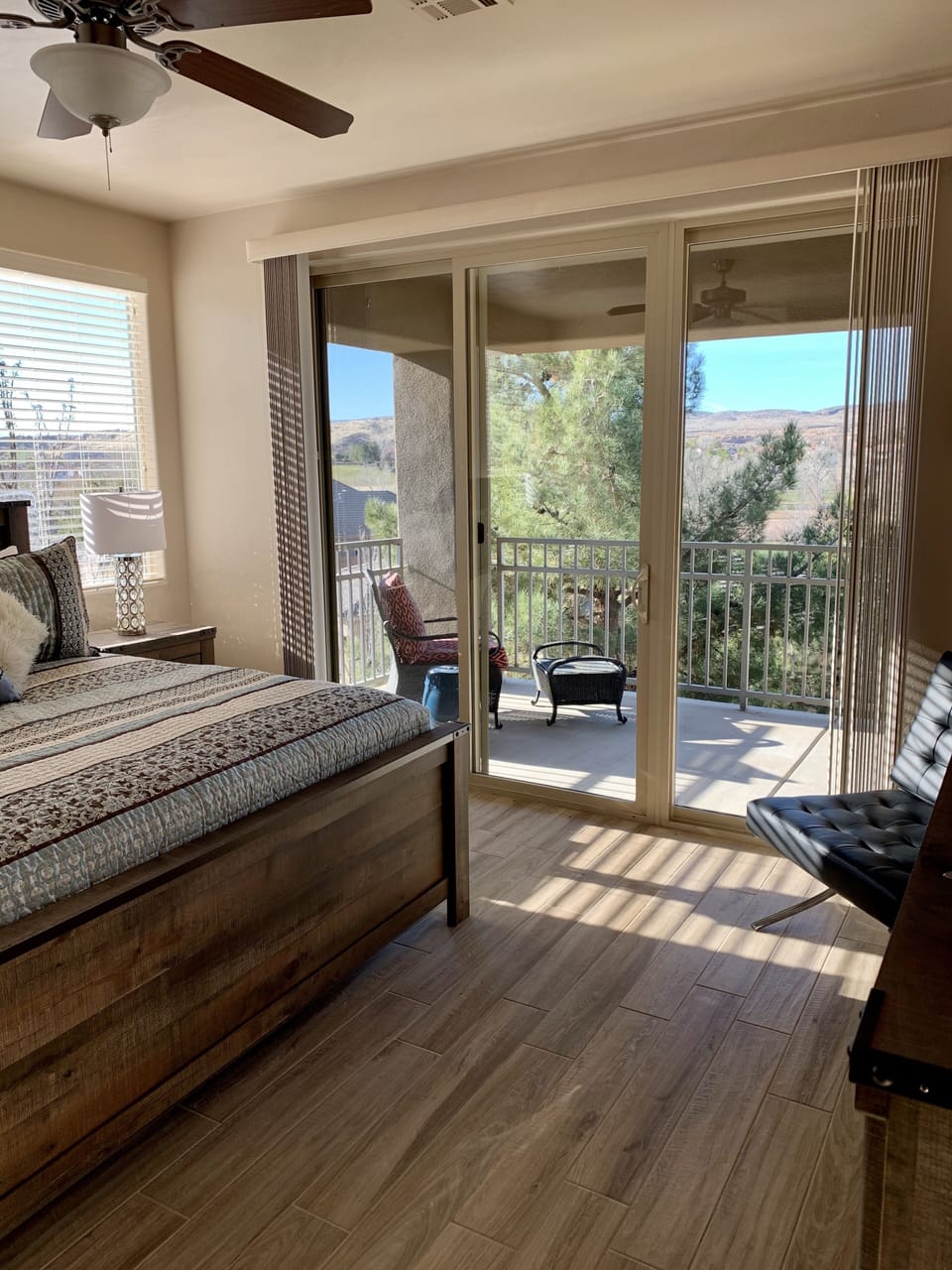 Master bedroom with patio access
