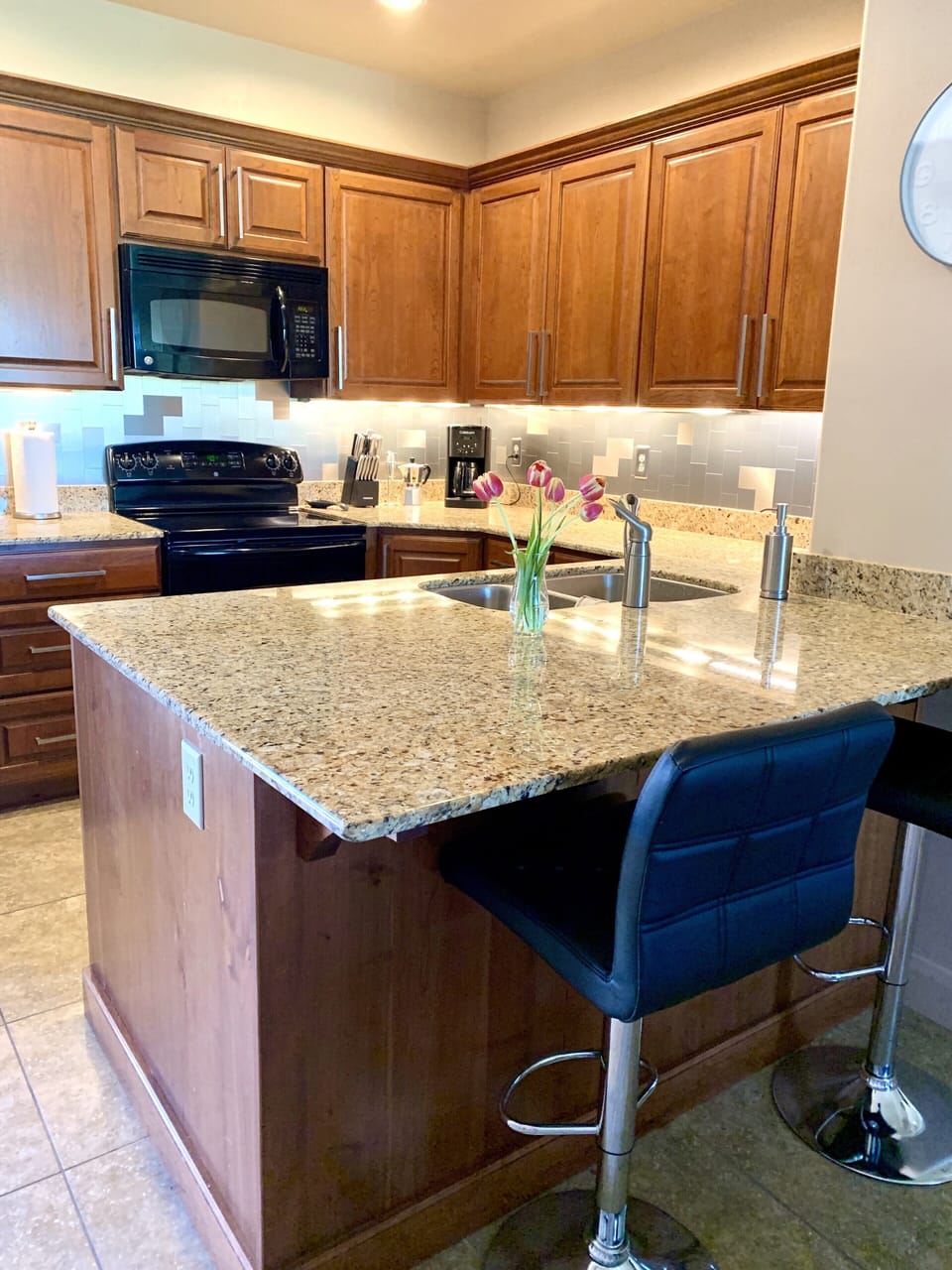 Fully stocked kitchen.  