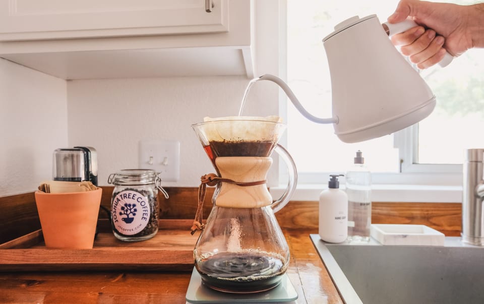 Start your day with locally roasted organic coffee, on the patio with a view.