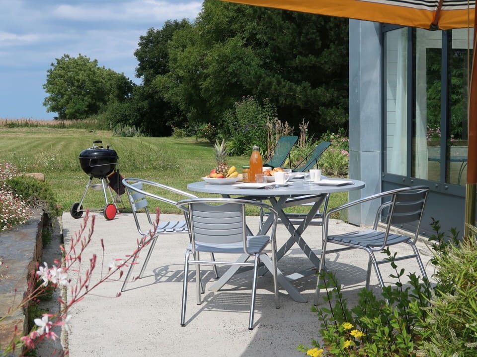 Plant, Property, Plant Community, Table, Sky, Tree, Chair, Shade, Outdoor Furniture, Cloud