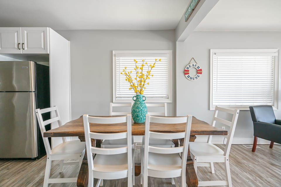 Dining table with seating for 6