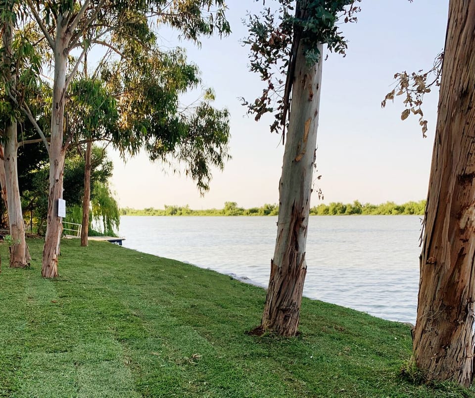 River frontage at Cook's house