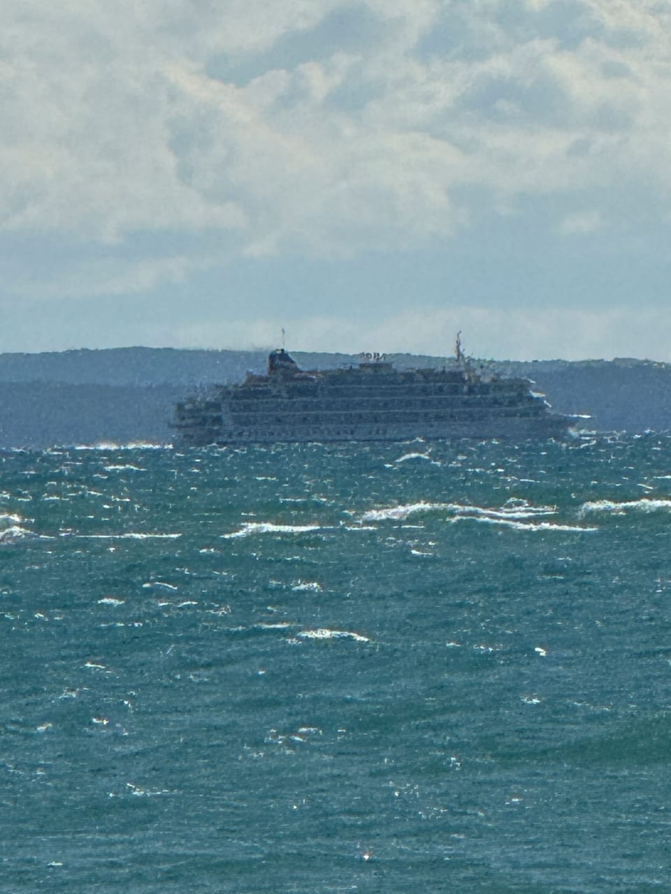 Cruise ship passing by