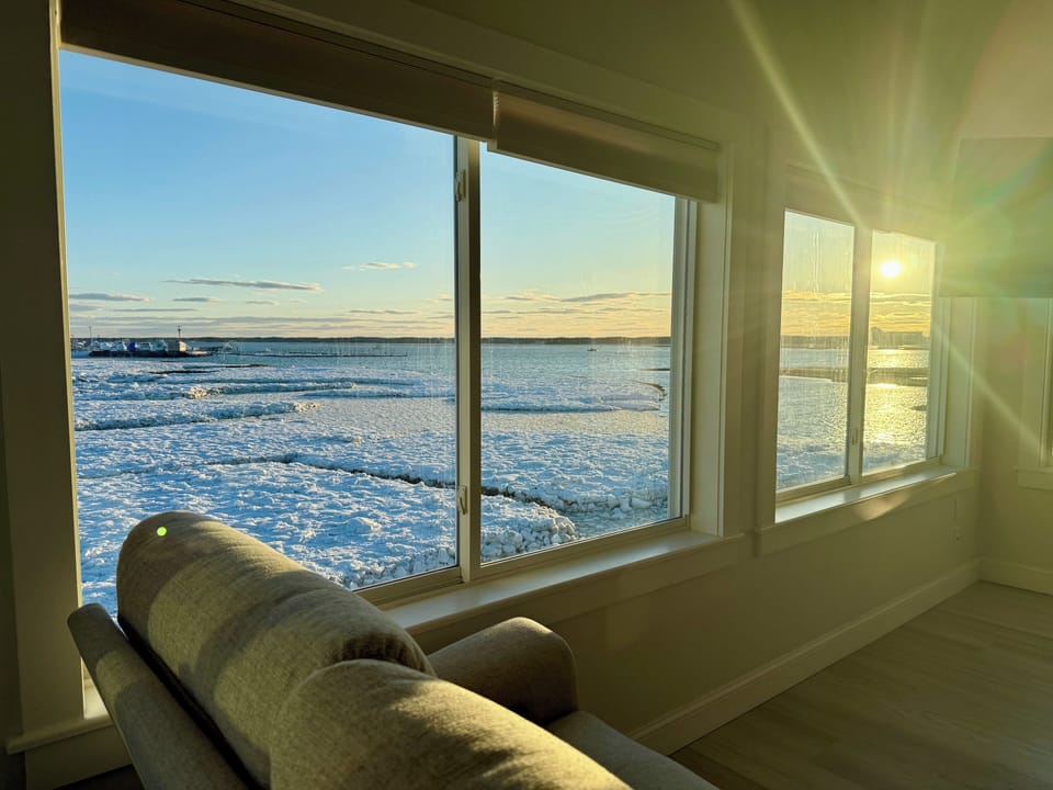 View from recliners in living room