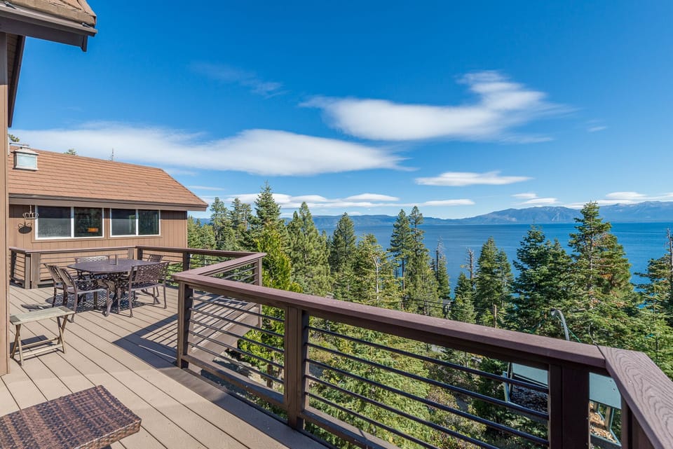Deck view, near bedroom entry.