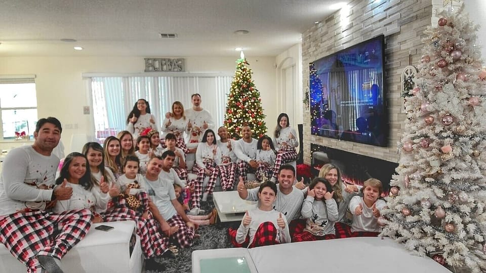 Christmas pajamas get together 