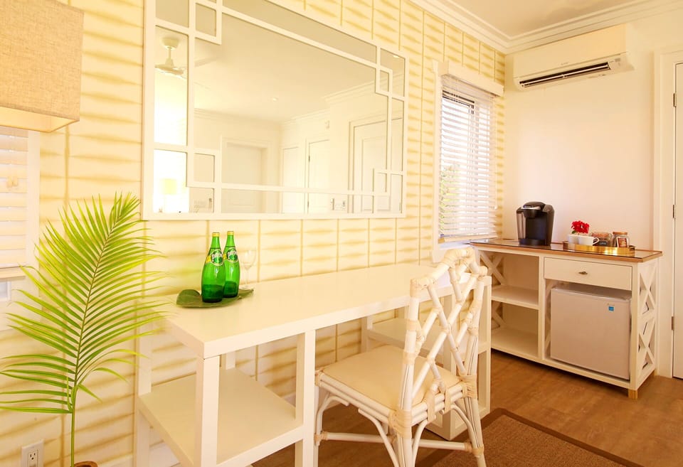 Workspace situated in the master suite