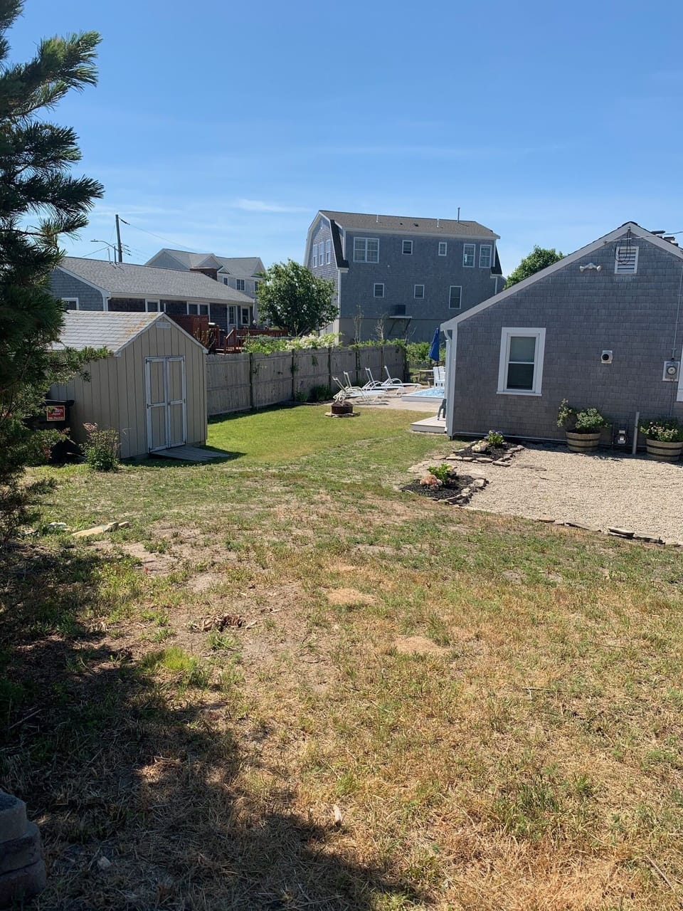 Large backyard - it is now fenced