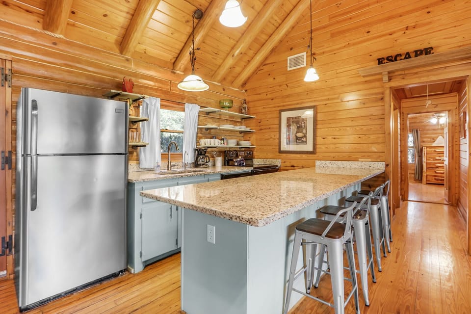 Newly renovated kitchen with stainless steel appliances