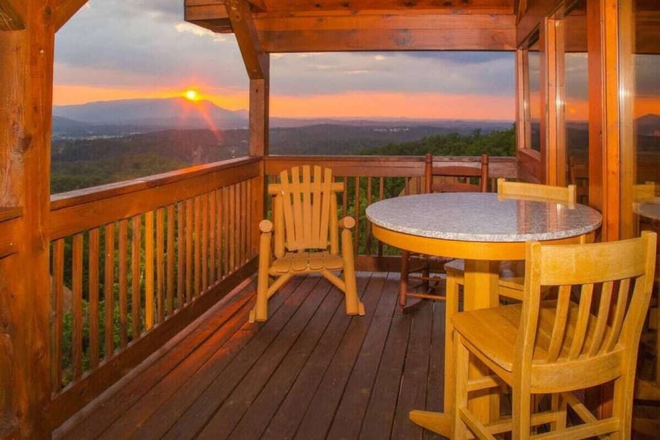 Enjoy the country rockers on the balcony