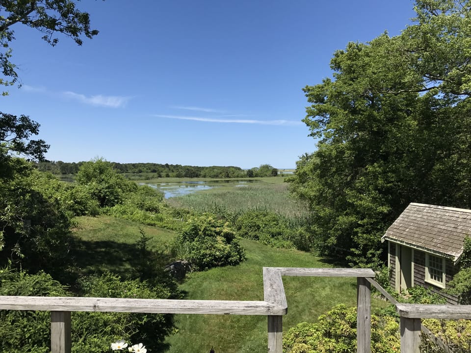 Back deck- upper - Fabulous views of Quivet Creek Marsh and Cape Cod Bay. 