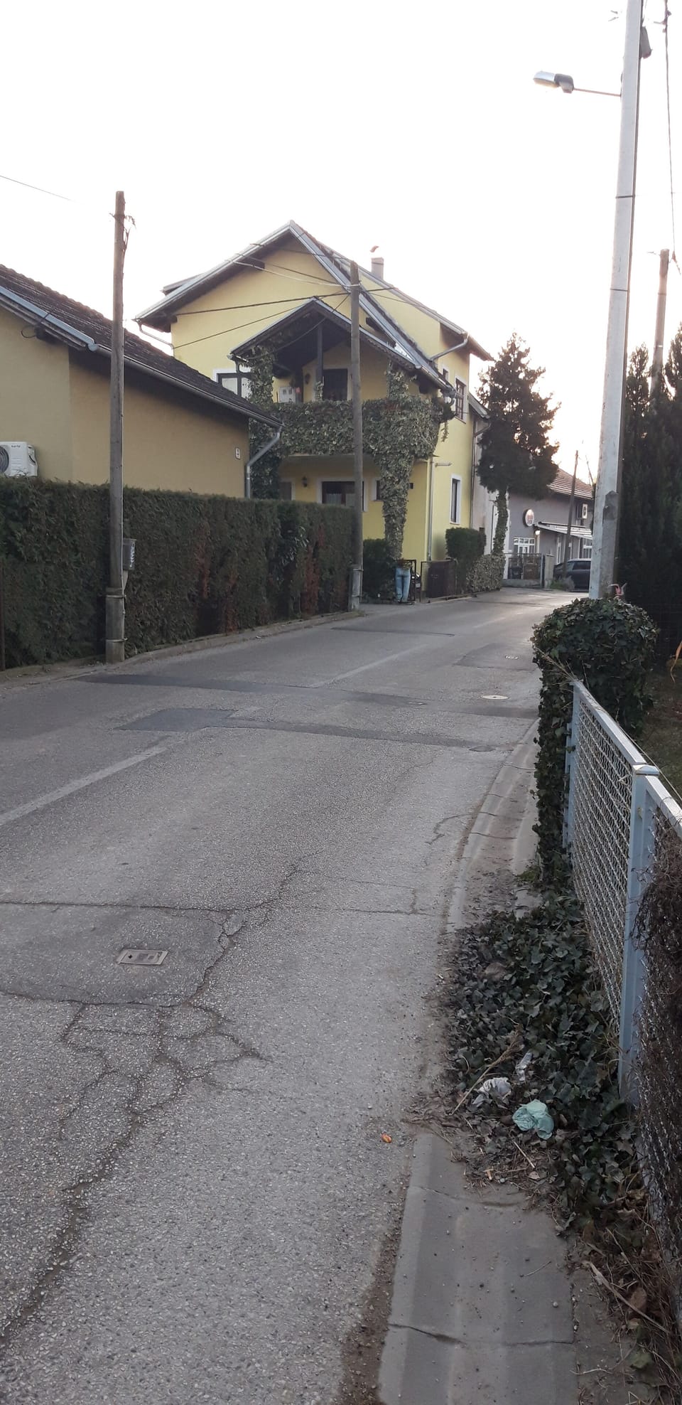 at the yellow building, turn to the left aisle
