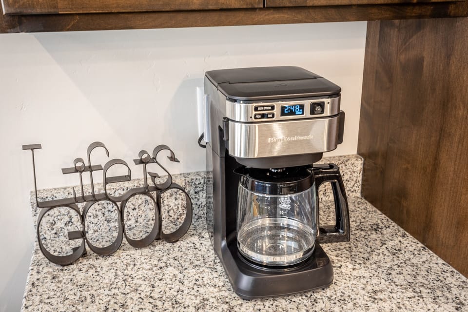 Coffee Maker - This home has a drip coffee maker.