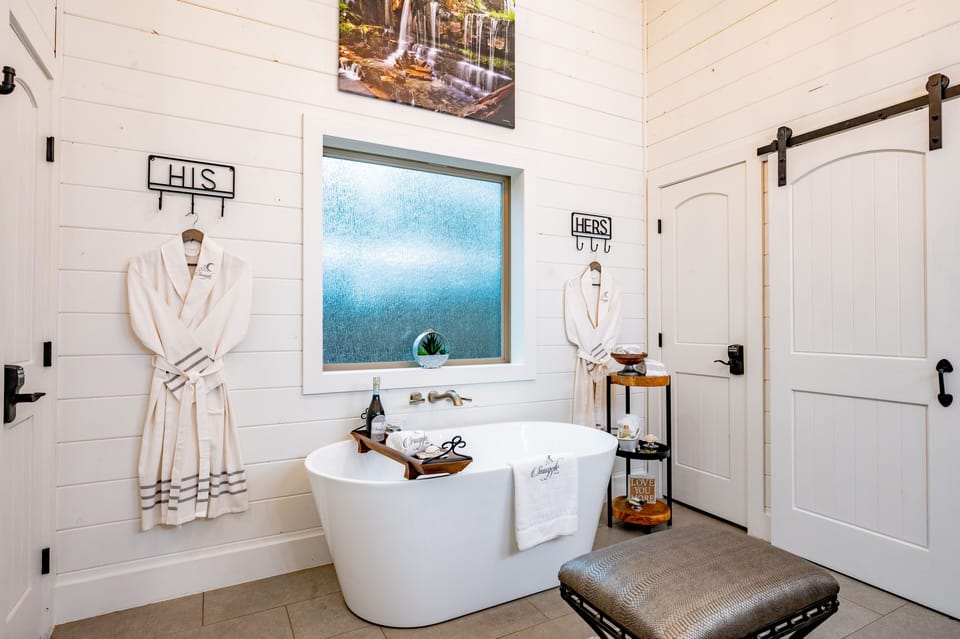 An oversized soaking tub!