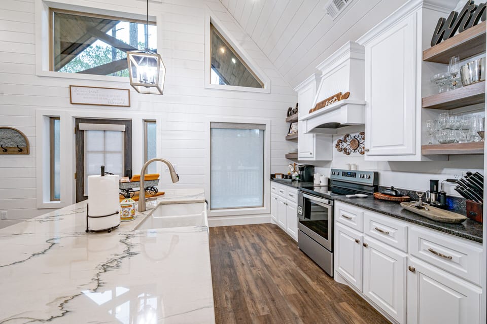 The light and airy decor makes cooking fun!