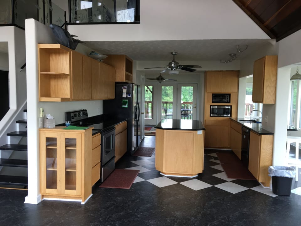 Cook with a view!  Kitchen, middle level.