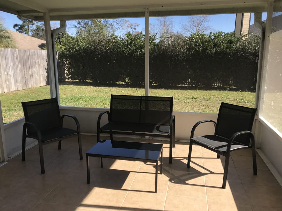 Outside enclosed patio for your enjoyment!