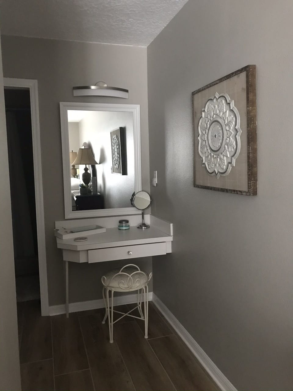 Make up vanity in Master bedroom 