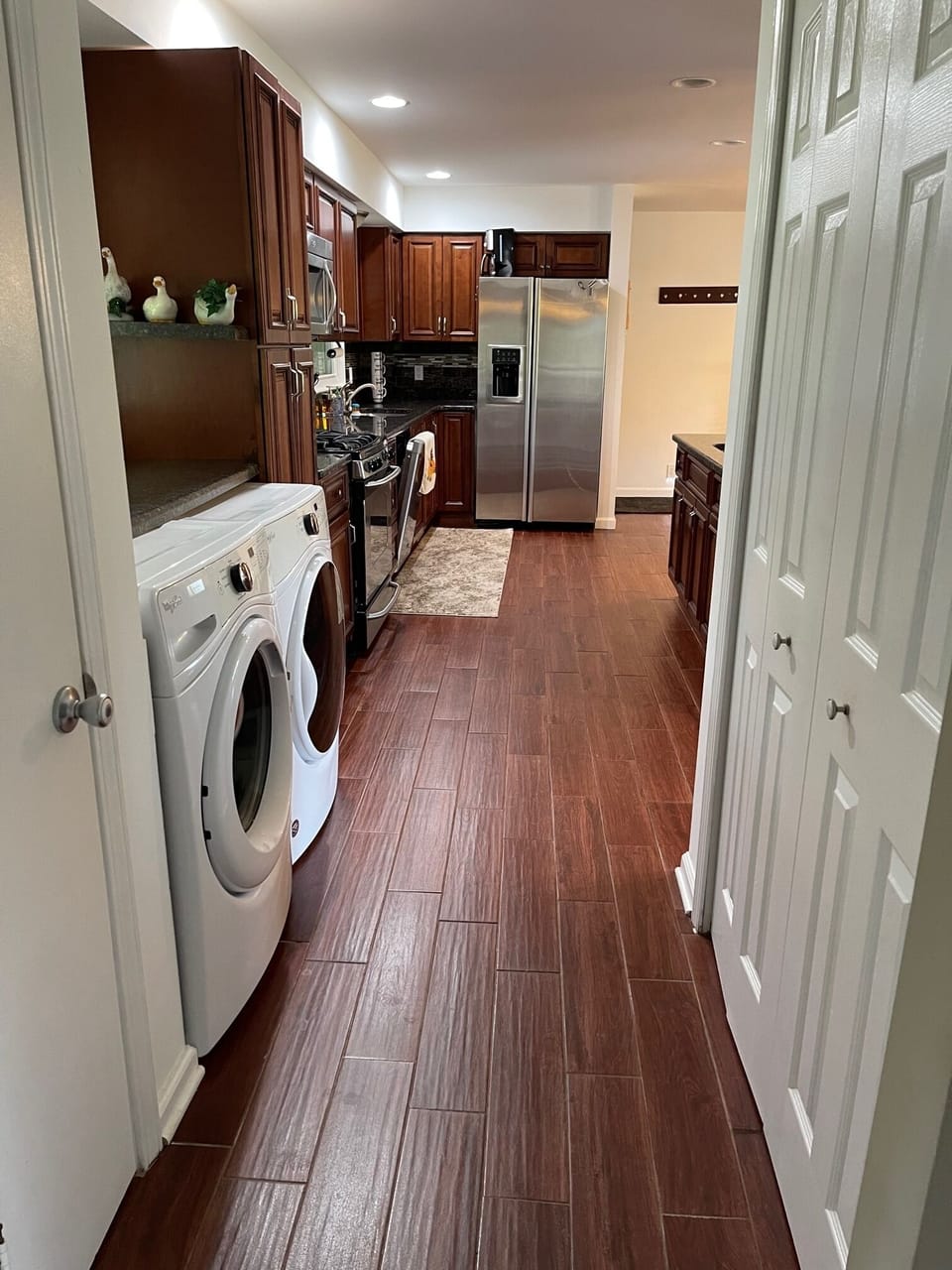 Kitchen area with first floor laundry.