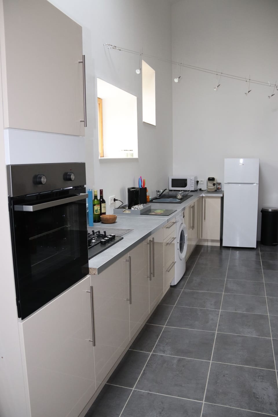 Kitchen and appliances.