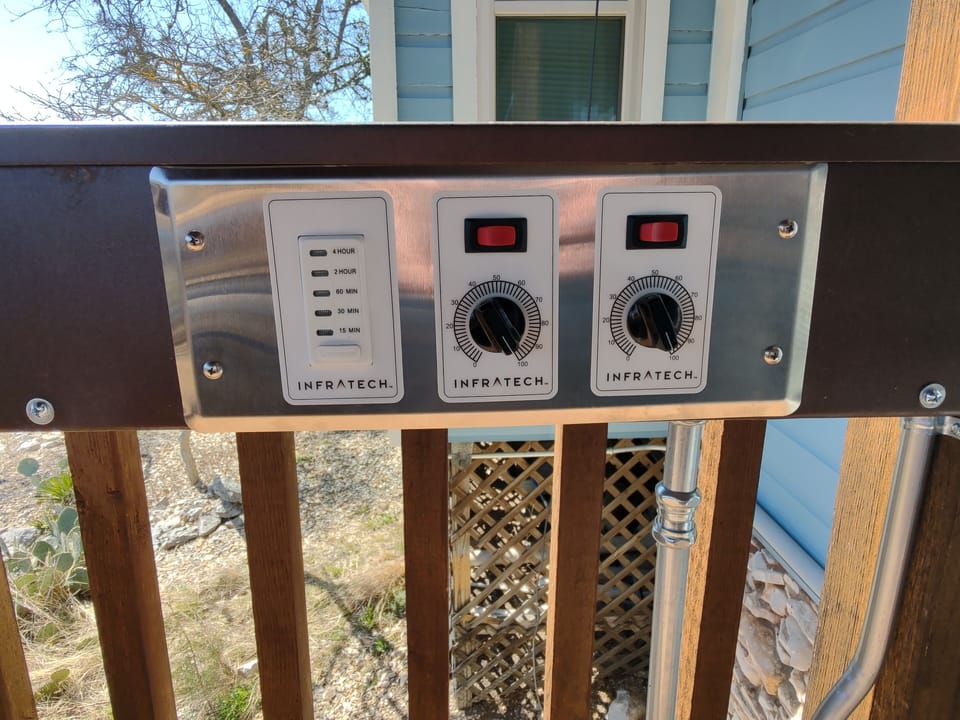 Pick your temperature and time and enjoy  the deck in any season.