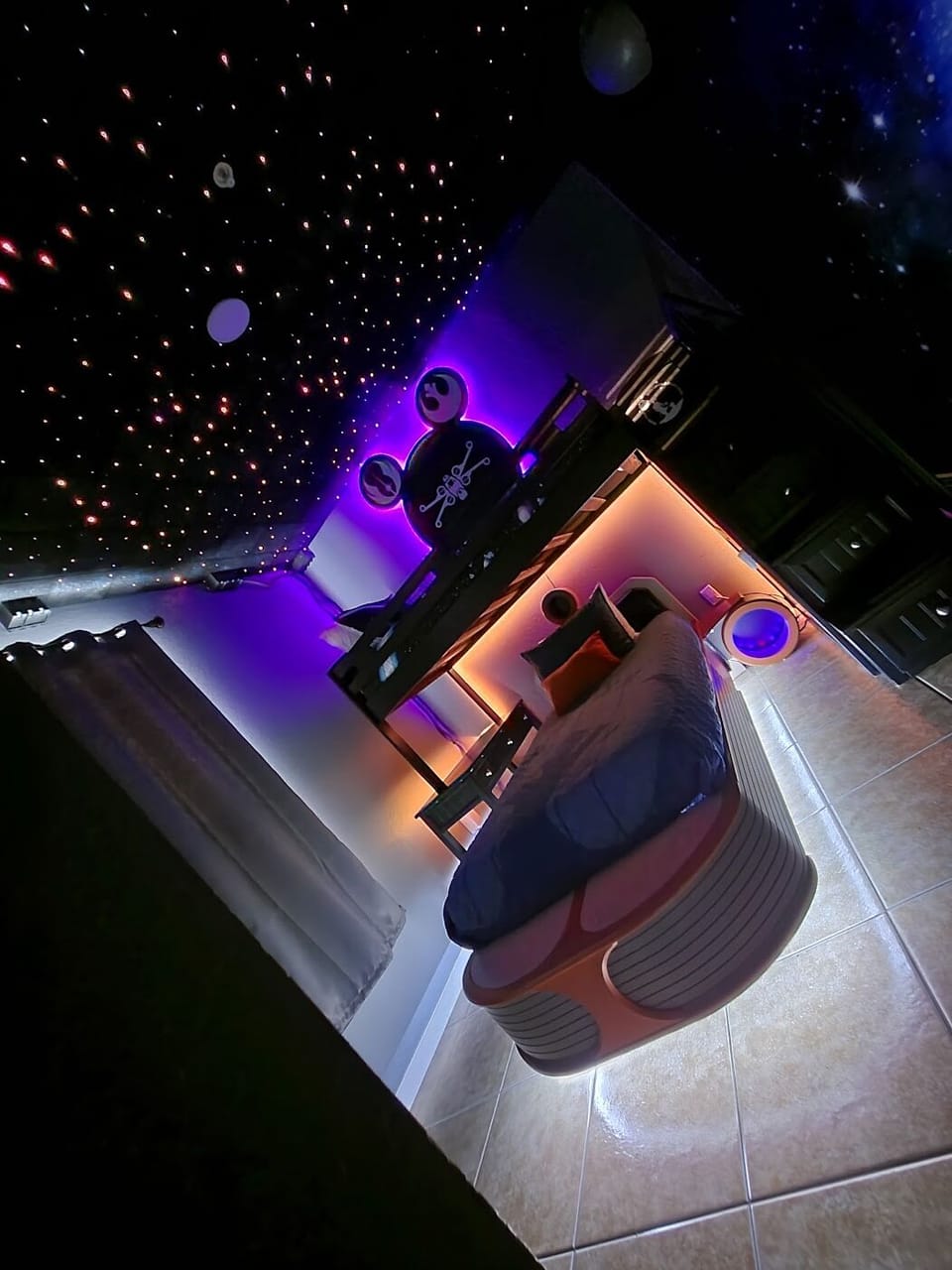 Our exclusive acoustic fiber optic Starry Sky ceiling! It's so awesome - you won't believe it. It's seriously the coolest thing you've never seen before...