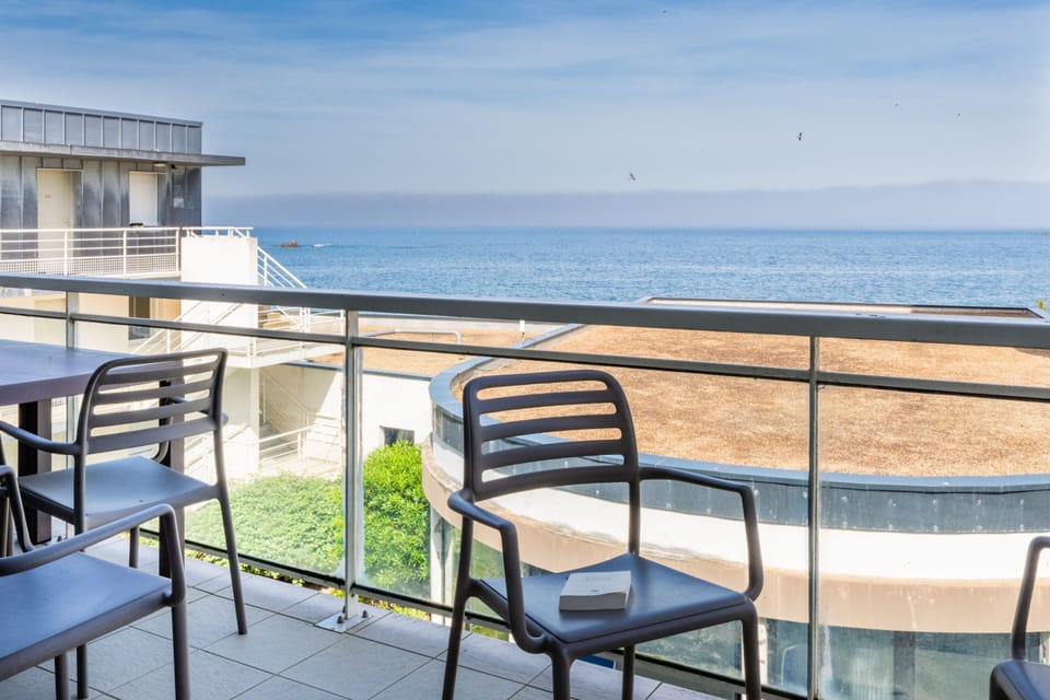 Sit out on the balcony here, in one of the apartments where a sea view can be requested (subject to availability).