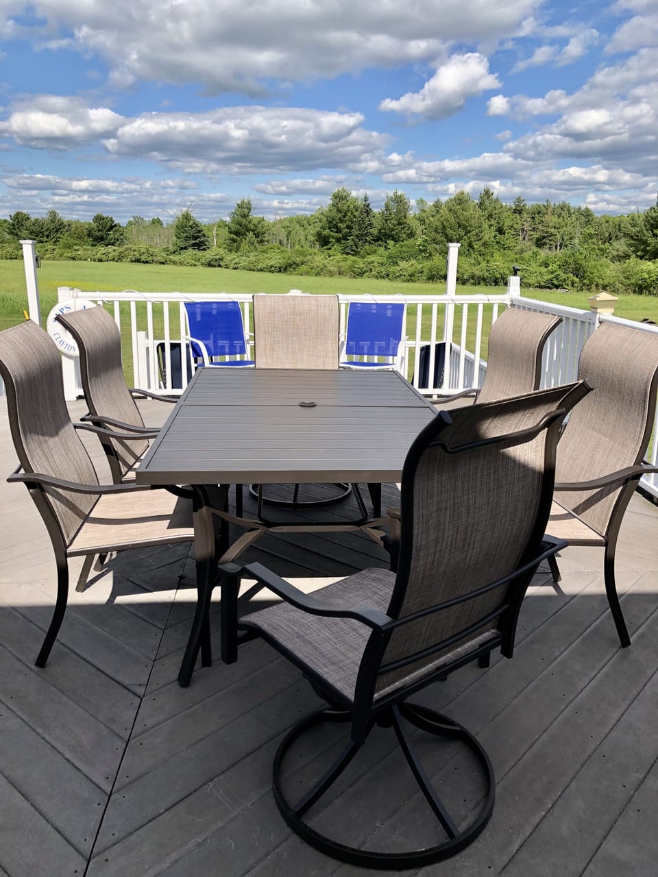 Top level of deck