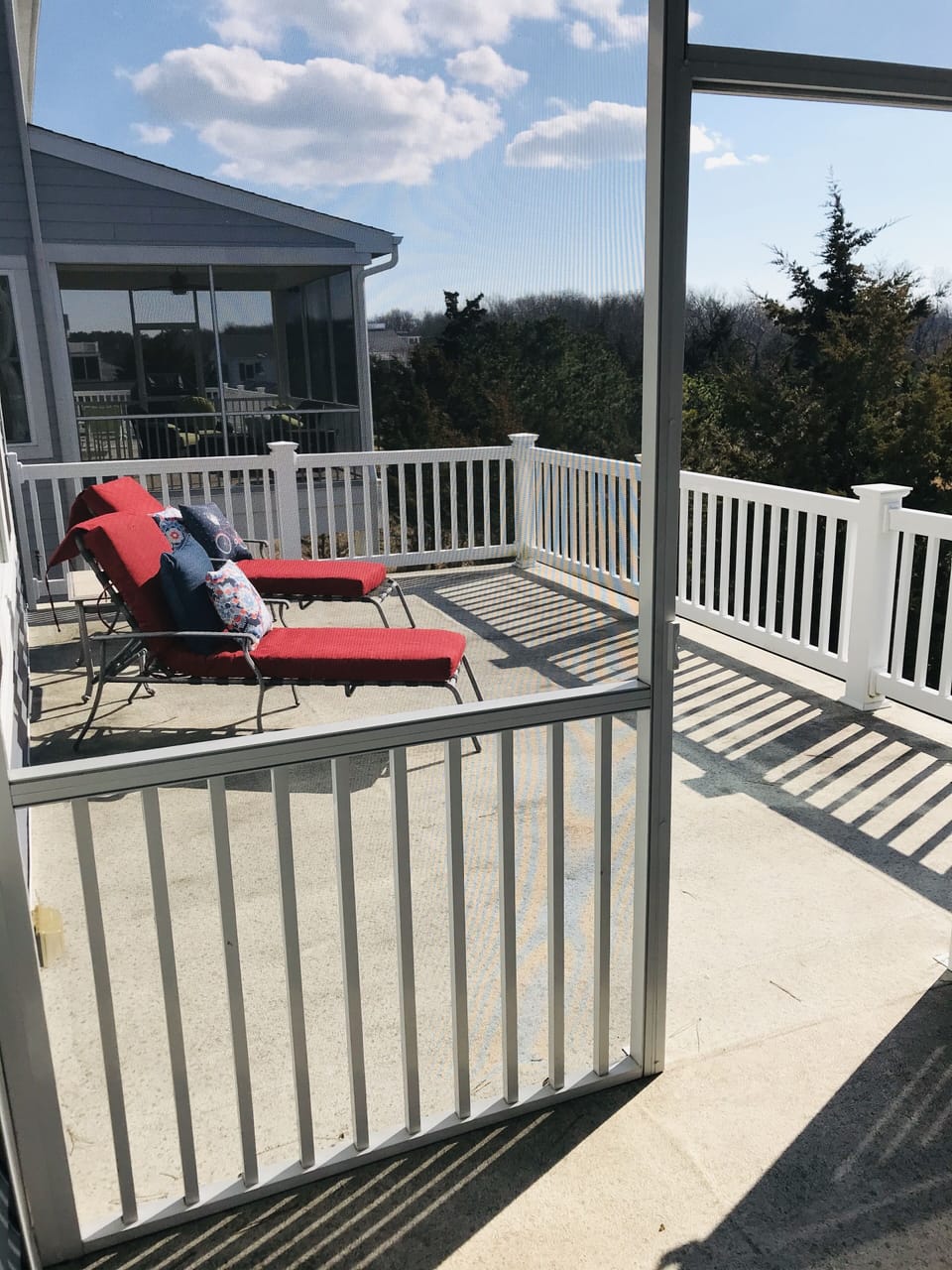 Great spot to sunbathe or bird watch, overlooks the marsh