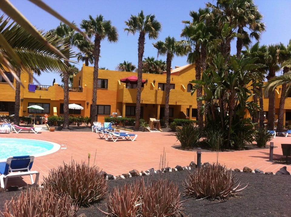 One of the pools; note extensive patio area