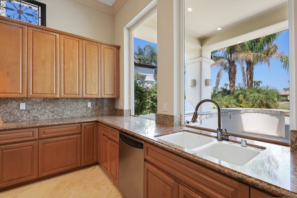 Kitchen Sink area with views of Pool/Spa & Jack Nicholas Tournament Golf Course!