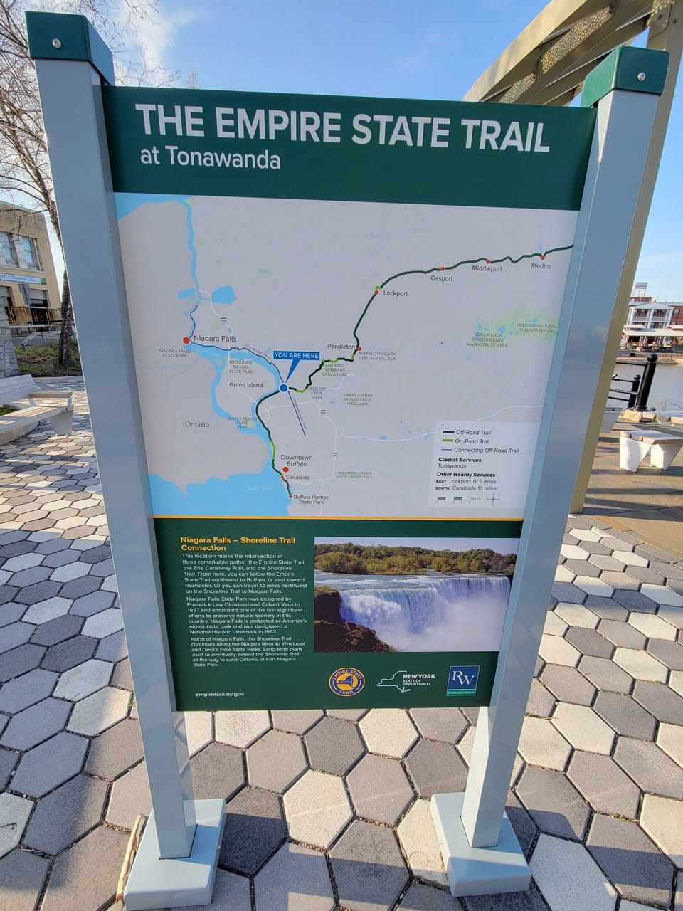 The trail runs all the way from Manhattan to Canada and Albany to Buffalo!