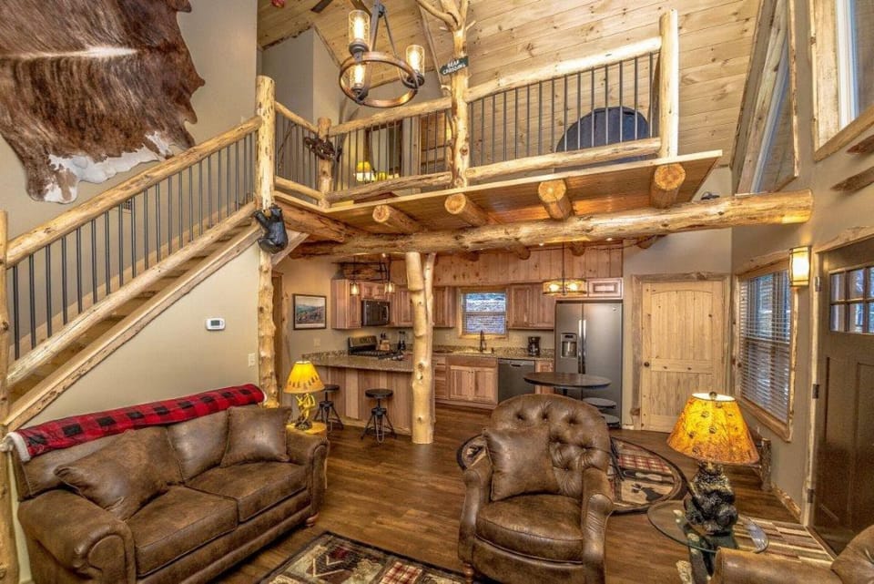 Sink into high-end comfort where rustic charm meets a sophisticated, cinematic atmosphere.