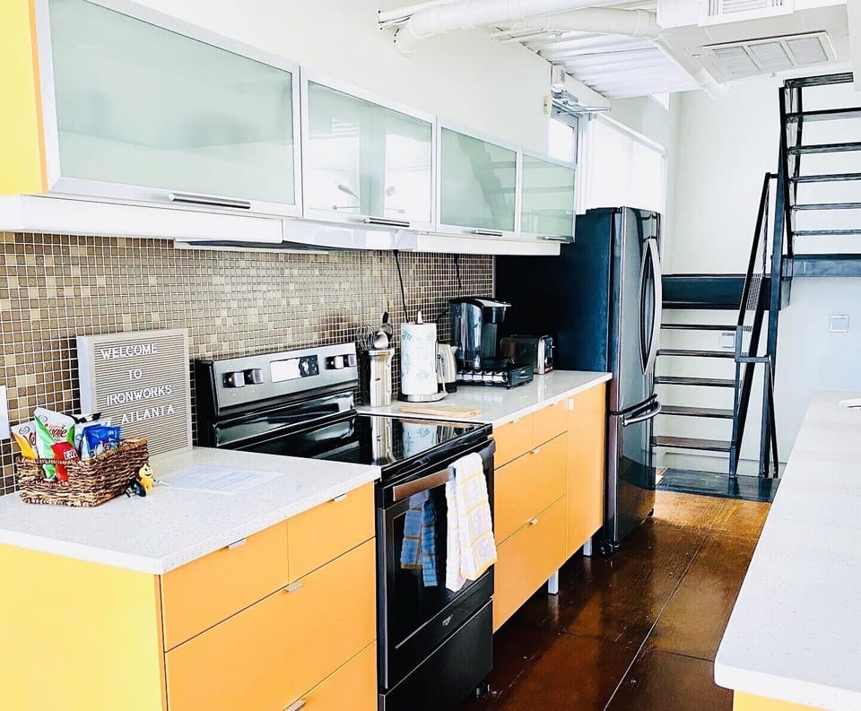 Full stocked kitchen if you want to make a meal or just enjoy cup of coffee