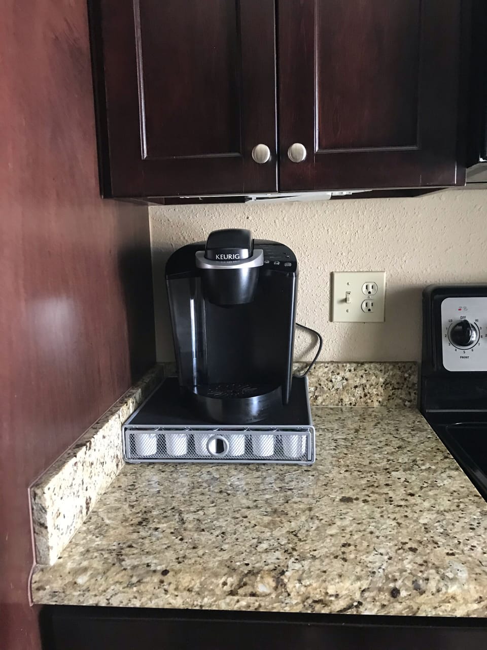 Keurig fully stocked or bring your own favor!