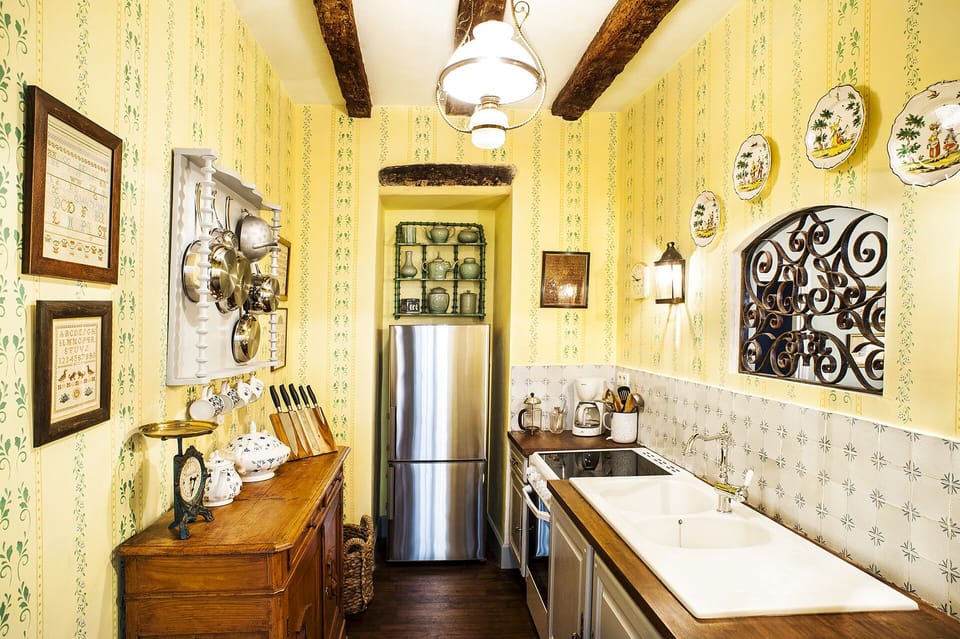 Fully equipped kitchen provides all needed for your dining pleasure.
