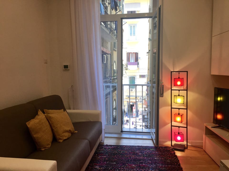 living room with sofa bed