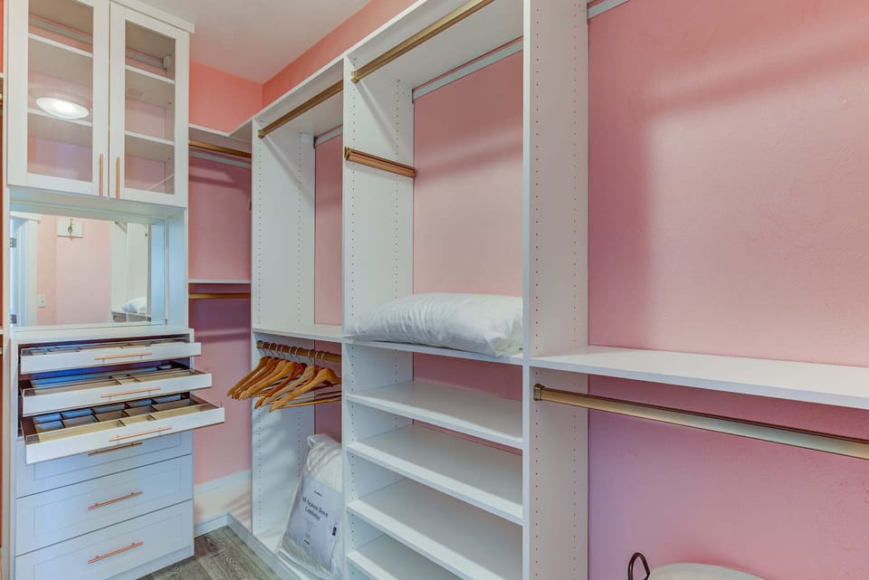 Updated closet with built ins