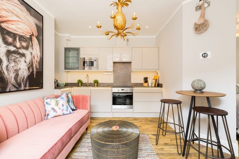 View of living / kitchen / dining