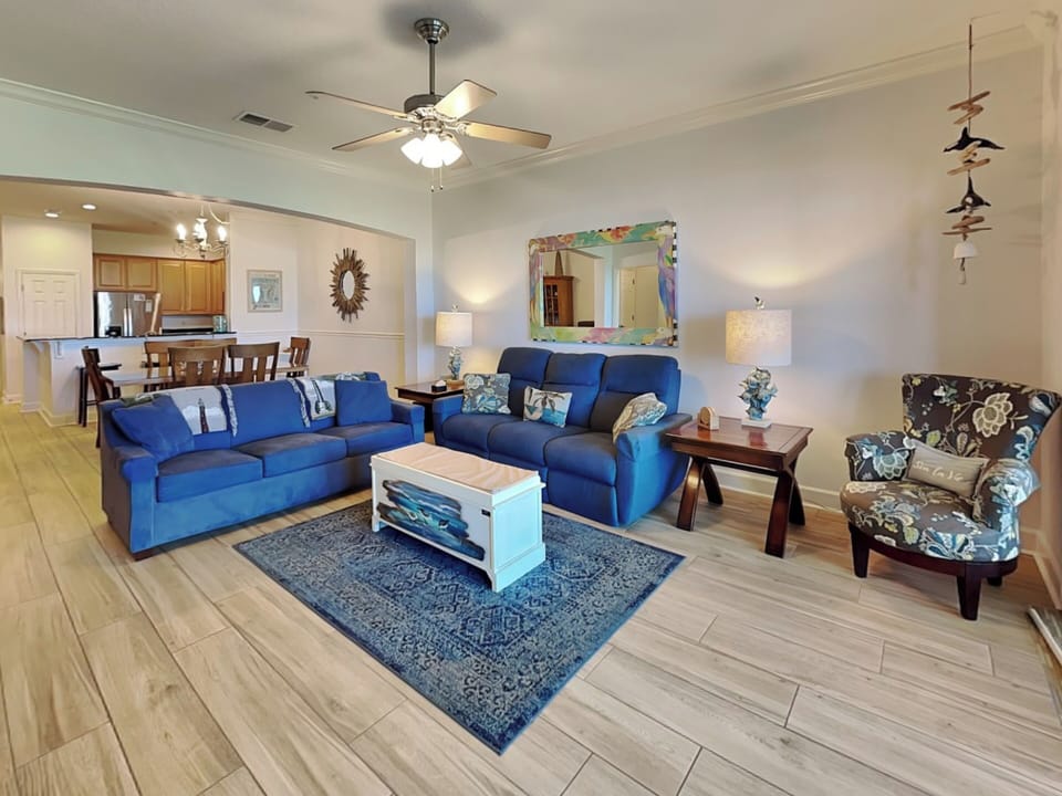 Living Room - Sofa Sleeper, Balcony Access + TV