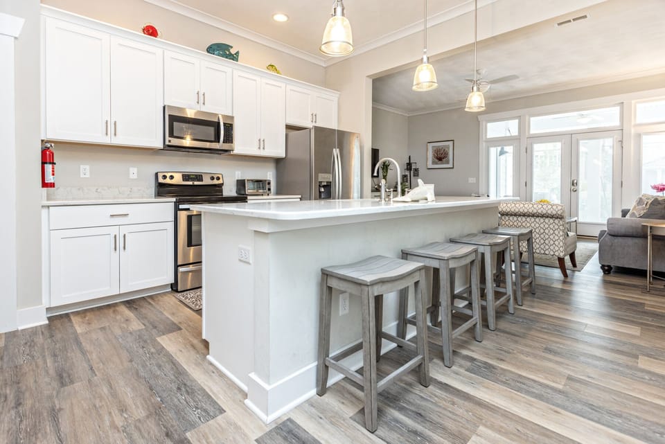 Fully stocked kitchen