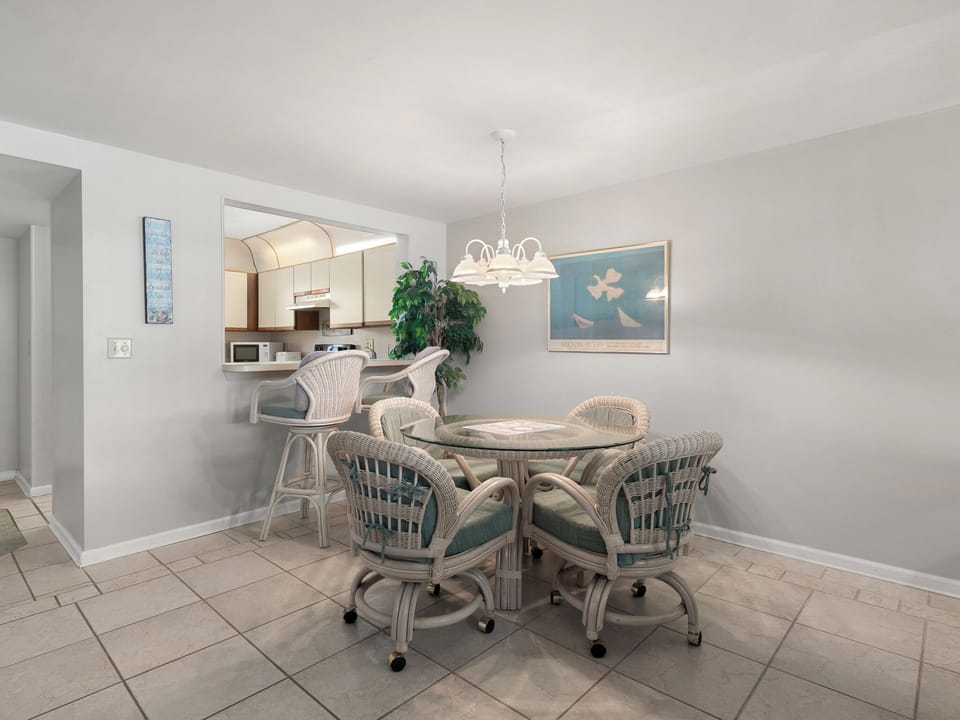 Dining Table + Breakfast Bar Seating for Six