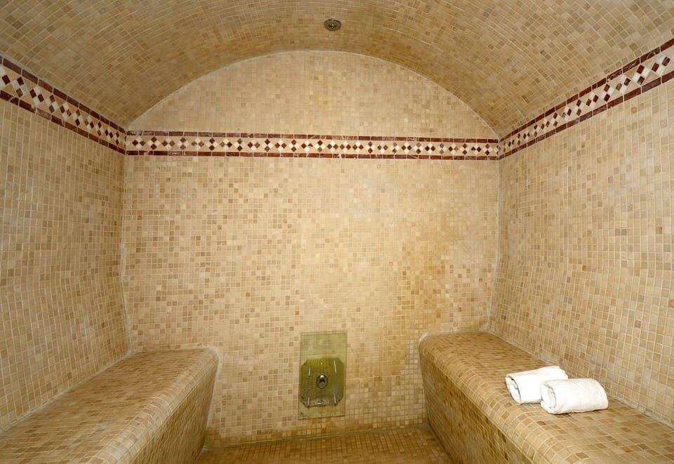 After a great day, warm up in the hammam on-site.