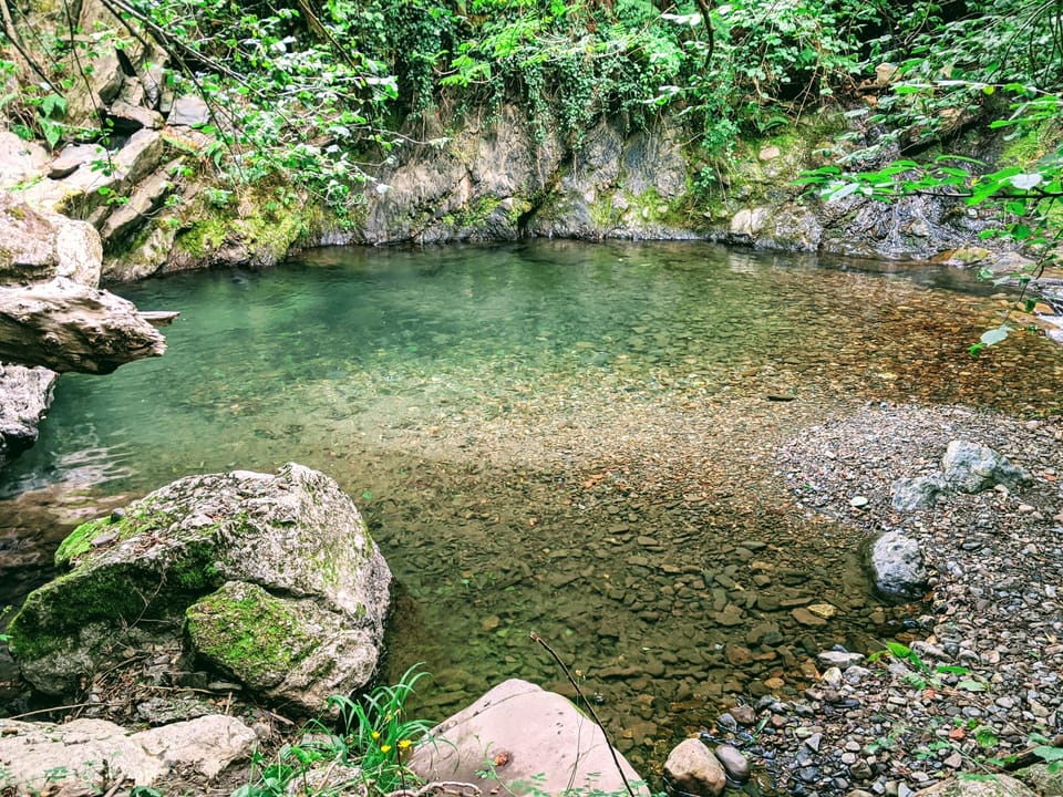 A river pool just down the hill from Olmares - perfect to cool down in summer