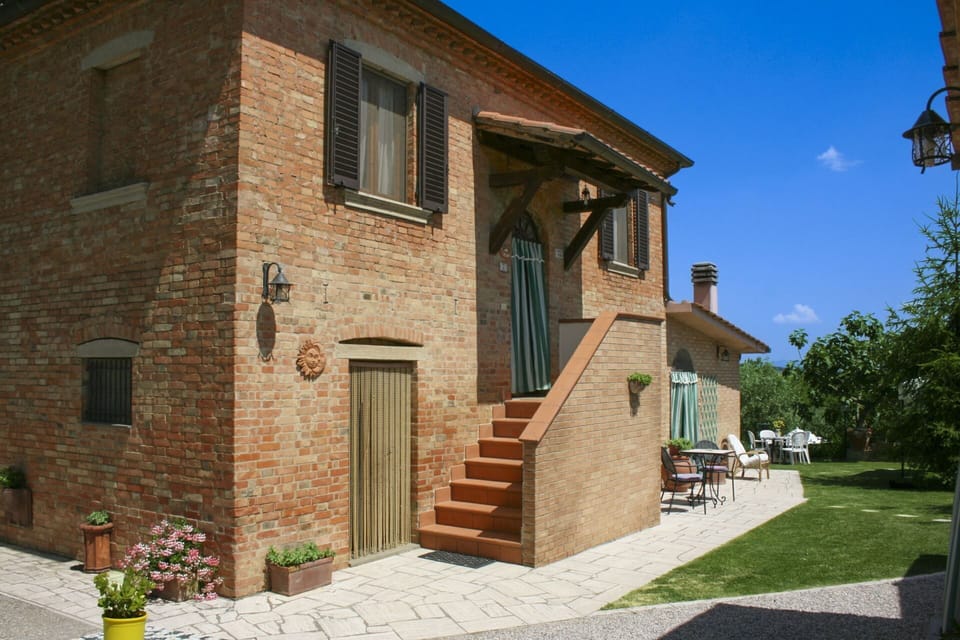 Wall, Brick, Brickwork, Facade, Door, House, Home, Cottage, Flowerpot, Estate