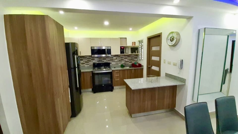 Kitchen with all necessary cooking essentials