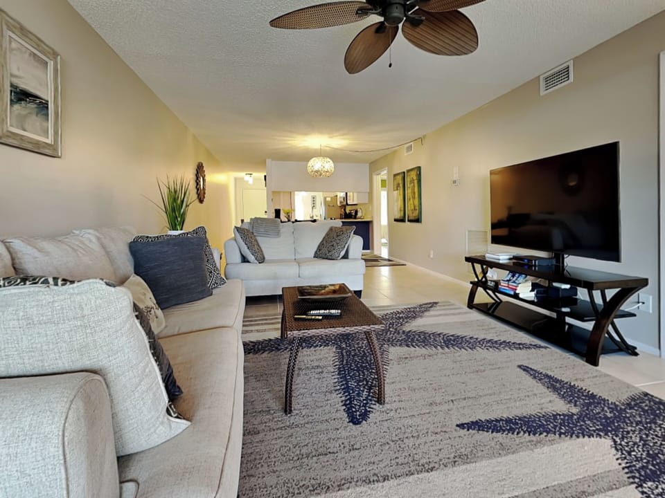 Living Area - Smart TV + Patio Access