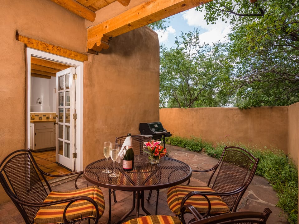 Private enclosed patio dining