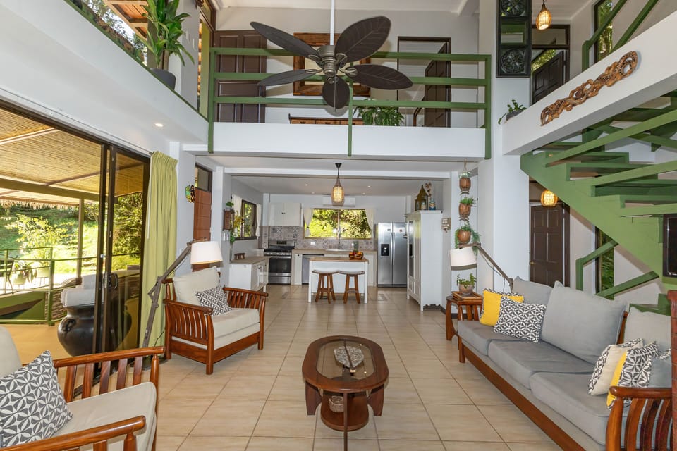 Living room and kitchen