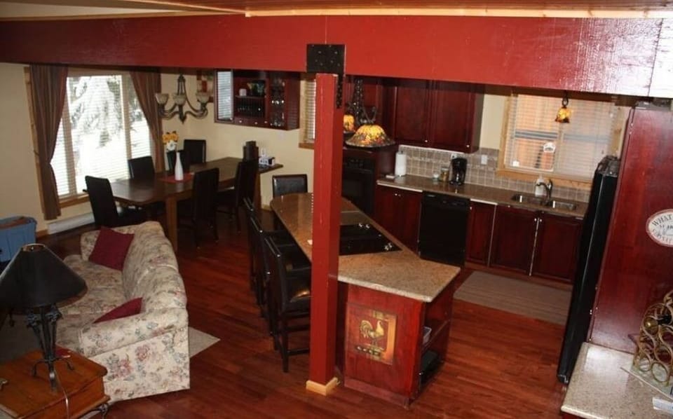 Large dining table.  Extension available.